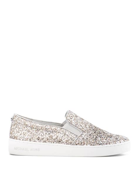 michael kors logo slip on sneakers|Michael Kors sparkly sneakers.